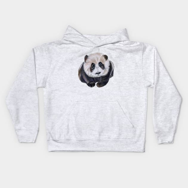 Panda Kids Hoodie by mariasibireva